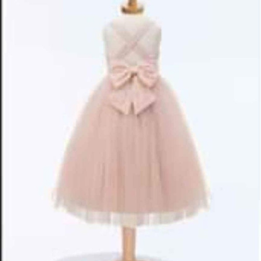 Flower girl dress in champagne color